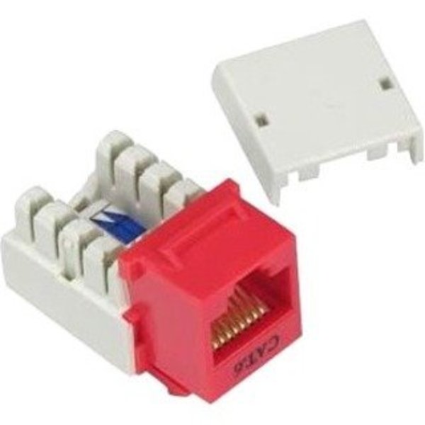 Unirise Usa Cat.6 Rj-45 Keystone Jack Is 8-Position 8-Conductor (8P8C) And KEYC6-RED